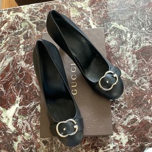 Gucci black leather shoes sz 40 ( us 9.5) NWB